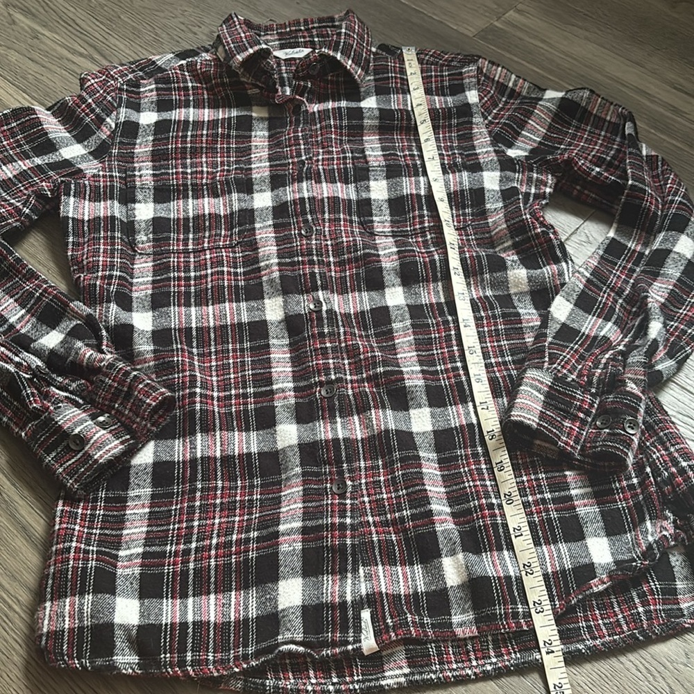Woolrich | Red and Black Flannel Plaid Button Down Shirt Size XS - Picture 7 of 11